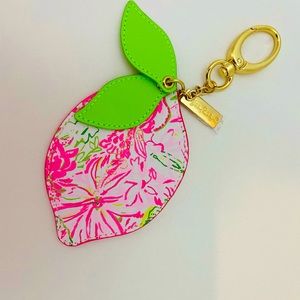Lilly Pulitzer Lemon Print Keychain